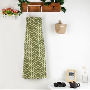 Minimalist geo leaf pattern cooking working apron